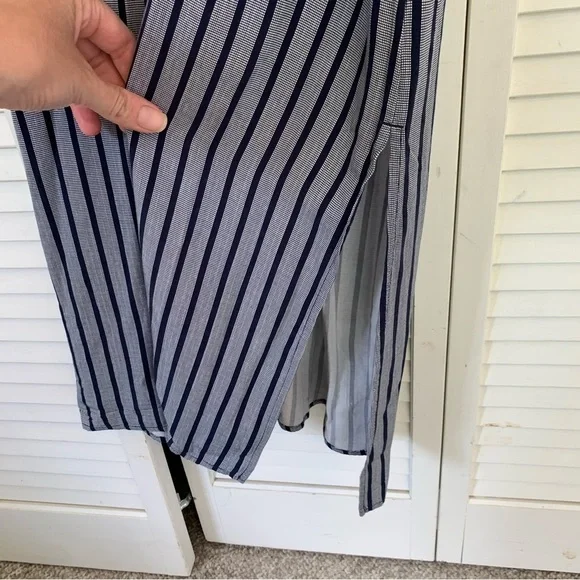 Carve Designs Macy Dress Navy Stripe Women’s Large Relaxed Cami‎ Maxi Dress NWT